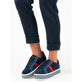 Trampki Na Platformie VICES niebieskie 1