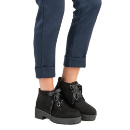 Nio Nio Stylowe niskie botki czarne 2