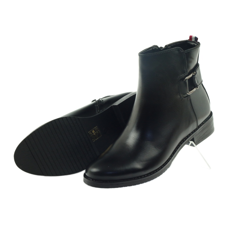 M.Daszyński Botki sztyblety klamra 62-20  czarne 4