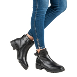 Vices Botki Niskie Ze Sprzączką czarne 1