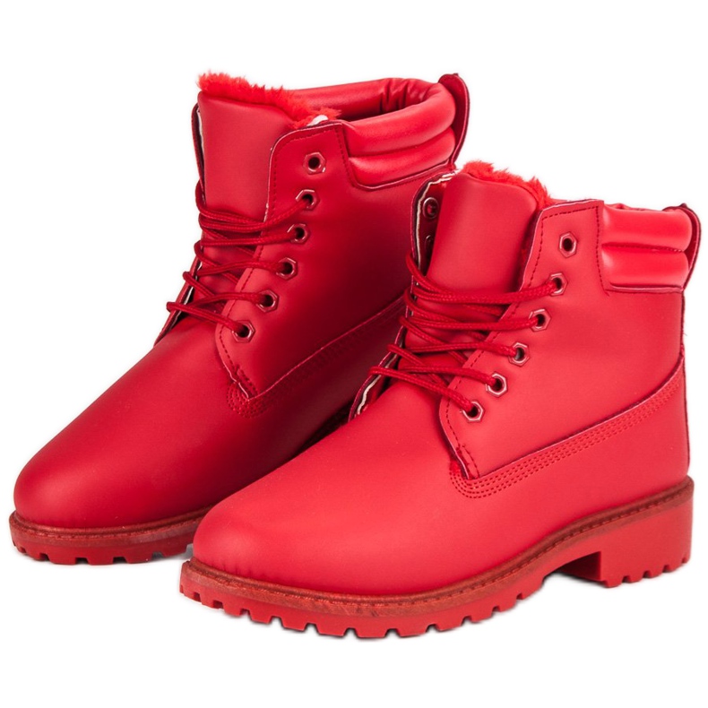 Czerwone Ocieplane Traperki 1