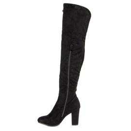 R'S Czarne Zamszowe Muszkieterki 1