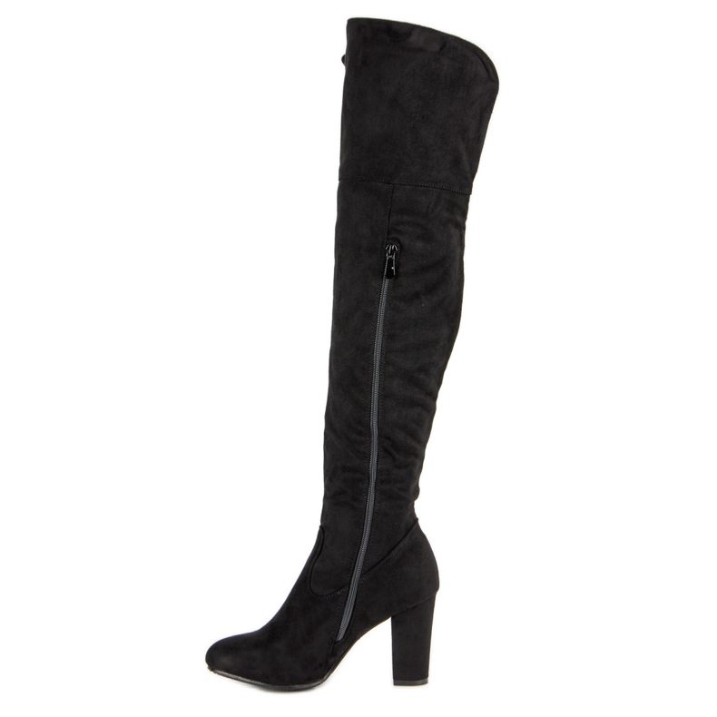 R'S Czarne Zamszowe Muszkieterki 1