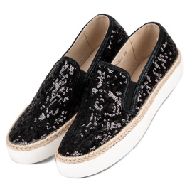 J. Star Modne trampki damskie czarne 2