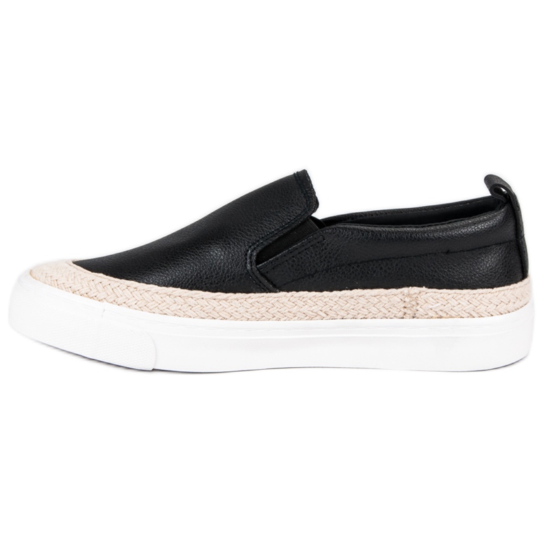 J. Star Slipony Espadryle czarne 1