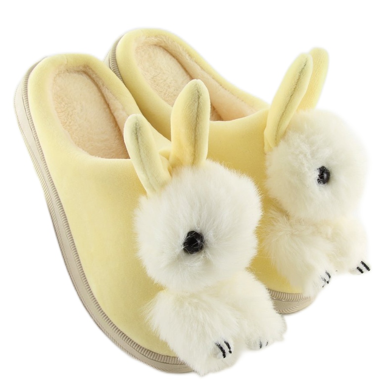 Kapcie damskie żółte DD90 beige 1