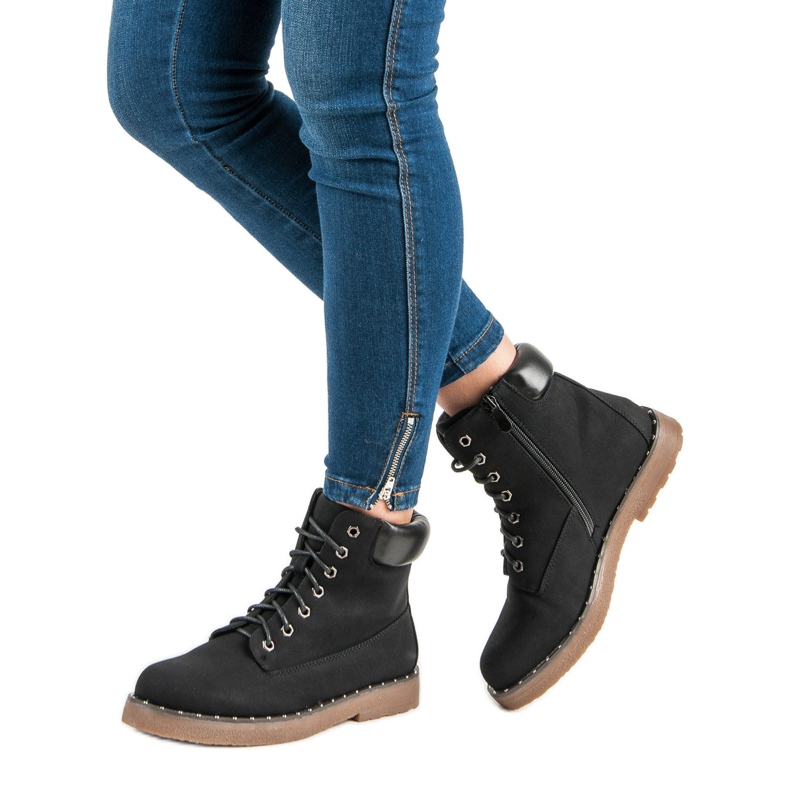 Bestelle Czarne traperki 1