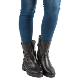 Ocieplane Botki Workery czarne 2