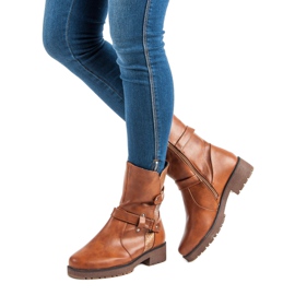 Ocieplane Botki Workery brązowe 1