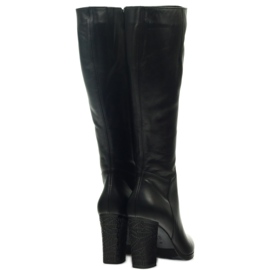 Kozaki na słupku czarne Espinto 185 5