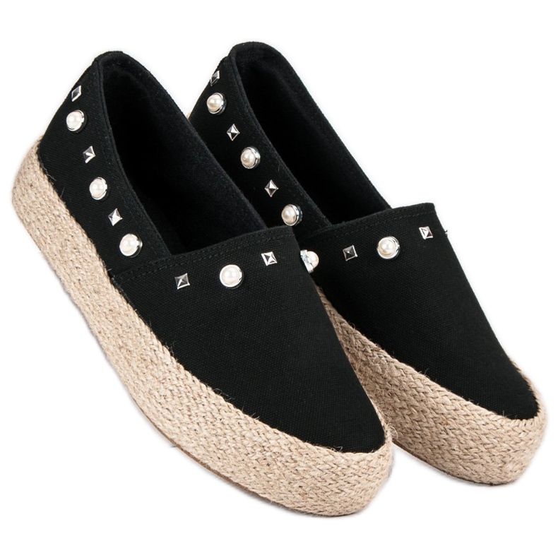 J. Star Czarne espadryle 2