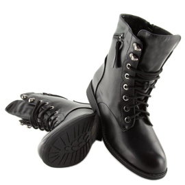 Botki sznurowane workery czarne 168-177 black 1
