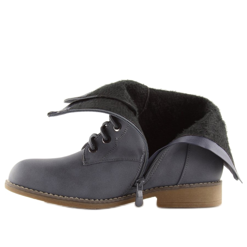 Botki sznurowane workery niebieskie 168-177 Blue 2