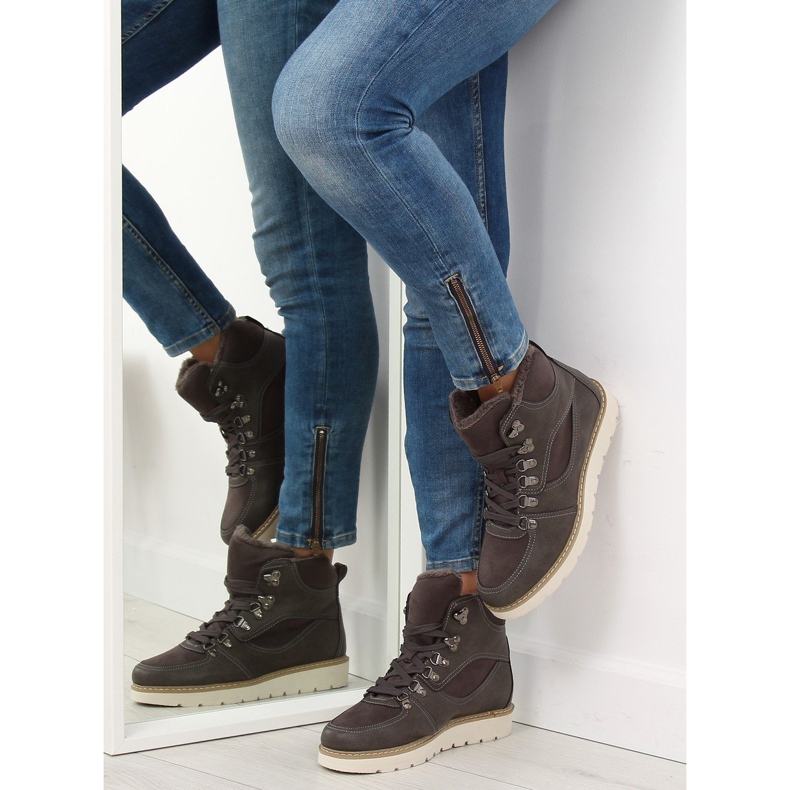 Traperki damskie szare 769-PA Grey 2