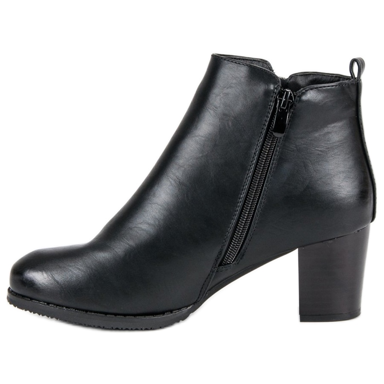 J. Star Klasyczne botki na obcasie czarne 1