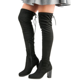 Seastar Czarne kozaki na słupku 2