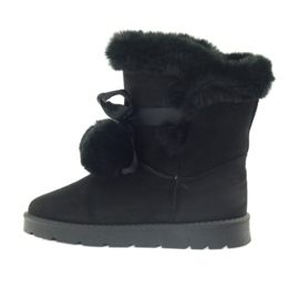 Czarne Emusy Mukluki z pomponem 2