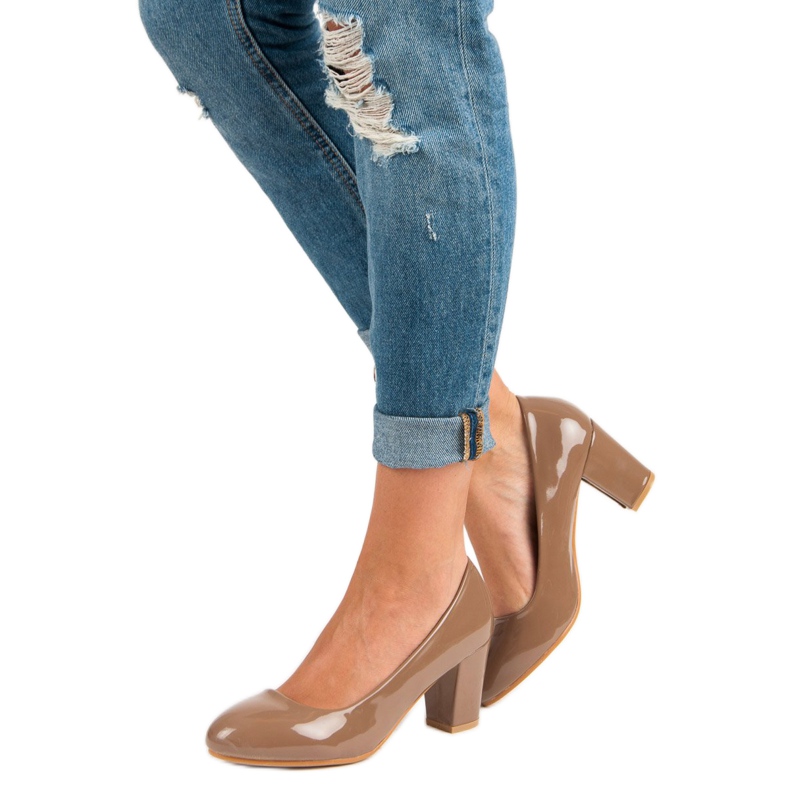 Czółenka Khaki zielone 1