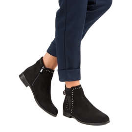 Super Me Niskie jesienne botki czarne 1