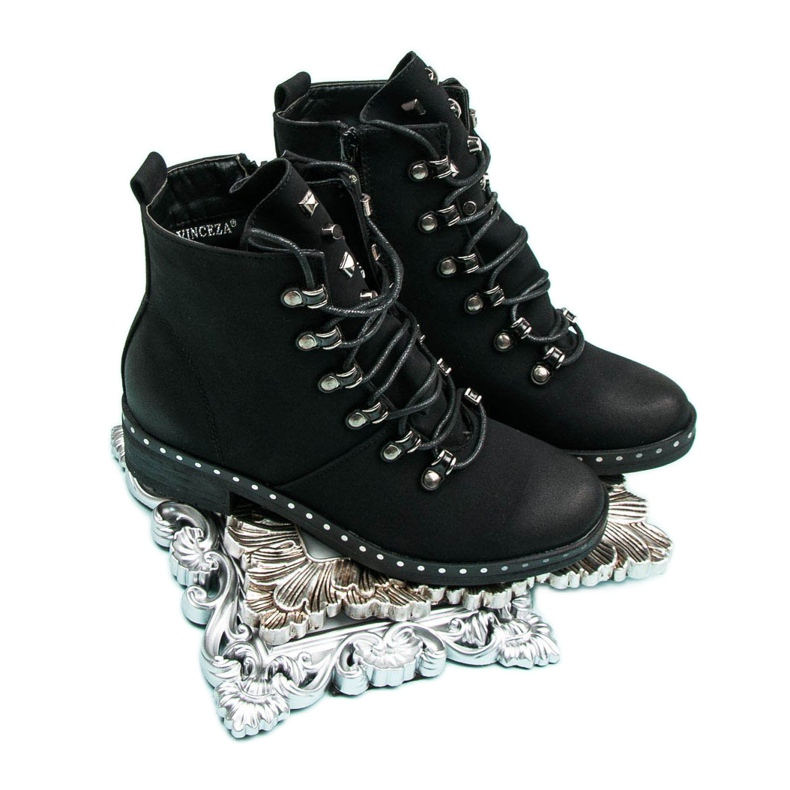 Wiązane Workery VINCEZA czarne 1