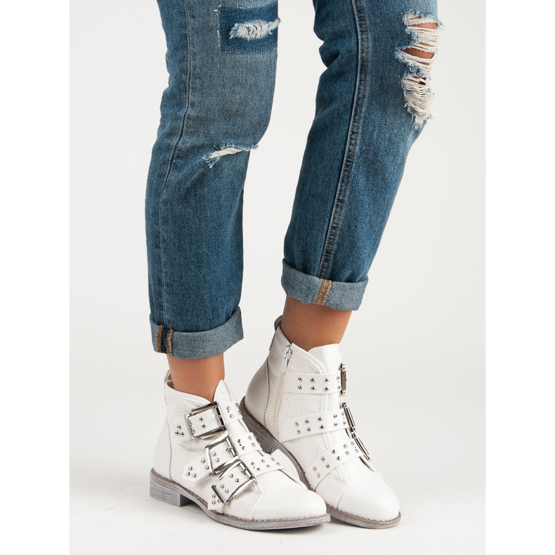 Sweet Shoes Białe Botki 2