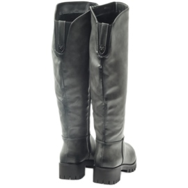 M.Daszyński Kozaki na grubym spodzie Daszyński MR1813 szare 4