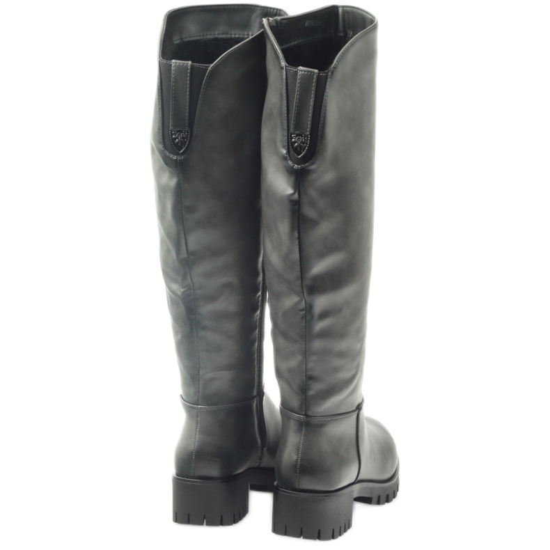 M.Daszyński Kozaki na grubym spodzie Daszyński MR1813 szare 4