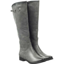 M.Daszyński Kozaki Oficerki Daszyński SA131 szare 3