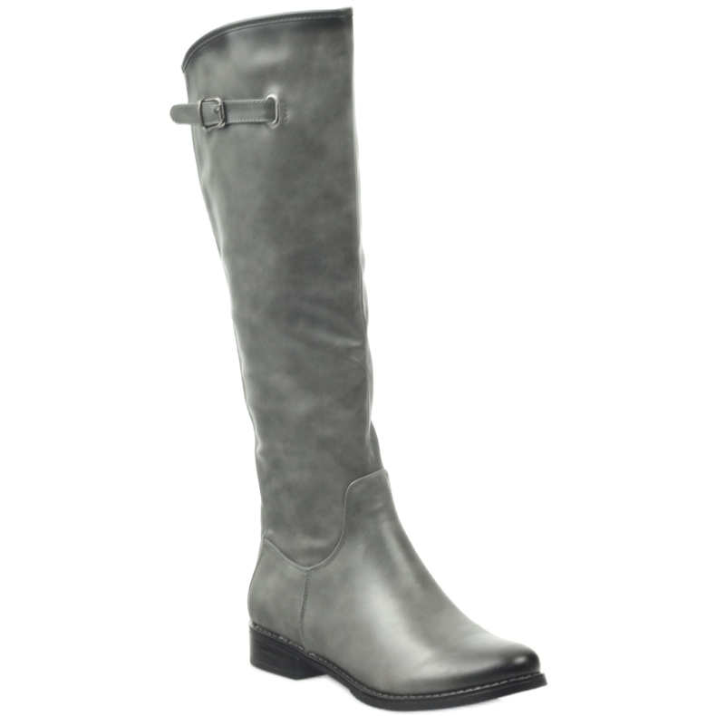 M.Daszyński Kozaki Oficerki Daszyński SA131 szare 1