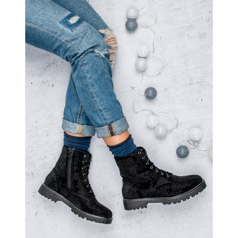 Seastar Modne Botki Workery czarne 1