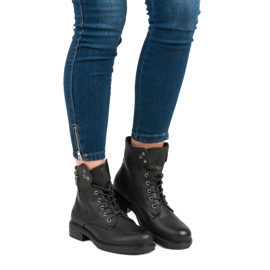 Bestelle Rockowe botki workery czarne 1