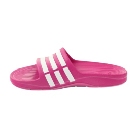 Klapki adidas Duramo Slide K Jr G06797 białe różowe 2