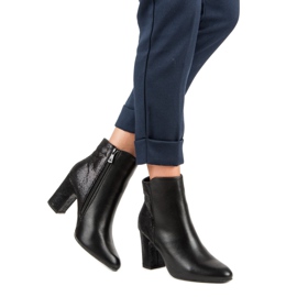 Kylie Czarne Botki Na Słupku 1