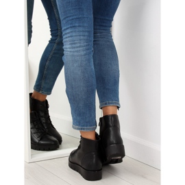 Botki sznurowane czarne 6707-1 black 2