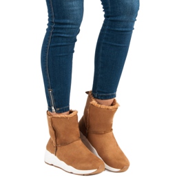 Camelowe śniegowce brązowe 2