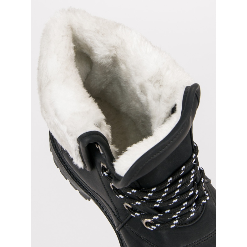 Czarne traperki z futerkiem 1