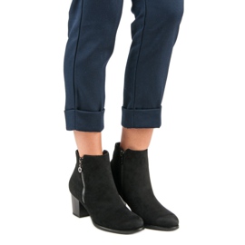 Zamszowe Botki VINCEZA czarne 2