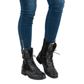 Kayla Modne Workery czarne 1