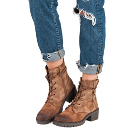 Workery VINCEZA brązowe 2