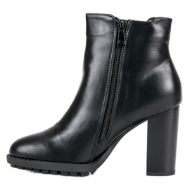 Kylie Czarne Botki Na Słupku 1