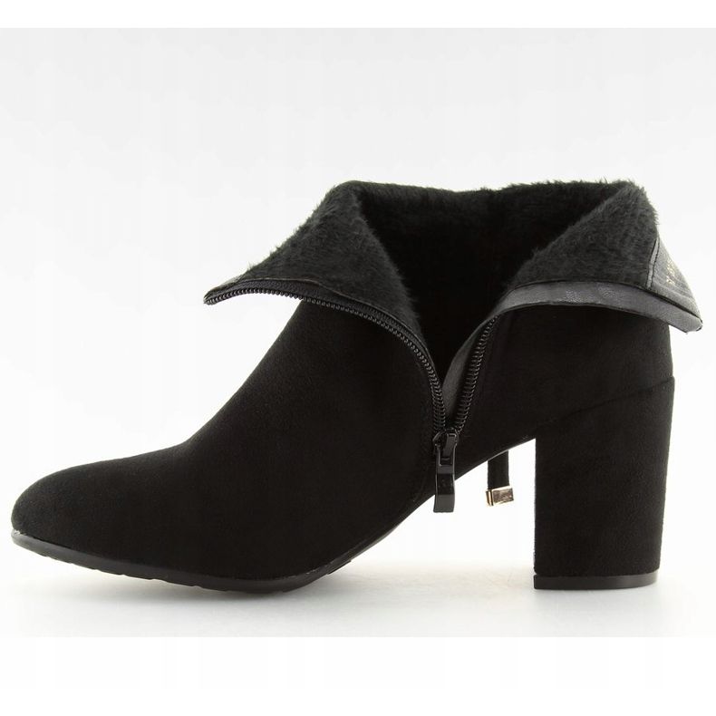 Botki na obcasie czarne YL56 Black 2