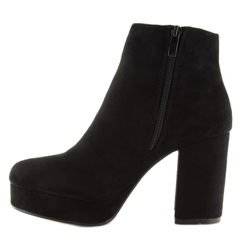 Botki na platformie czarne YQ208 Black 2