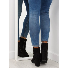 Botki na stabilnym obcasie czarne SP03 Black 1