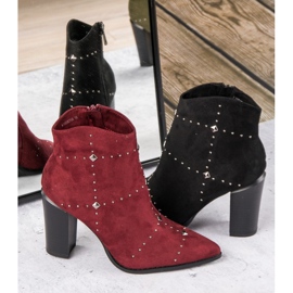 Kylie Zamszowe Czarne Botki 1