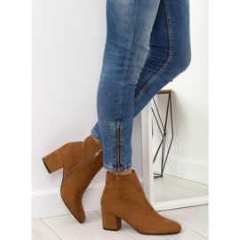 Botki na obcasie camel 3126 Camel brązowe wielokolorowe 2
