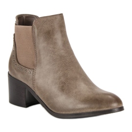 Botki Na Słupku brązowe 1