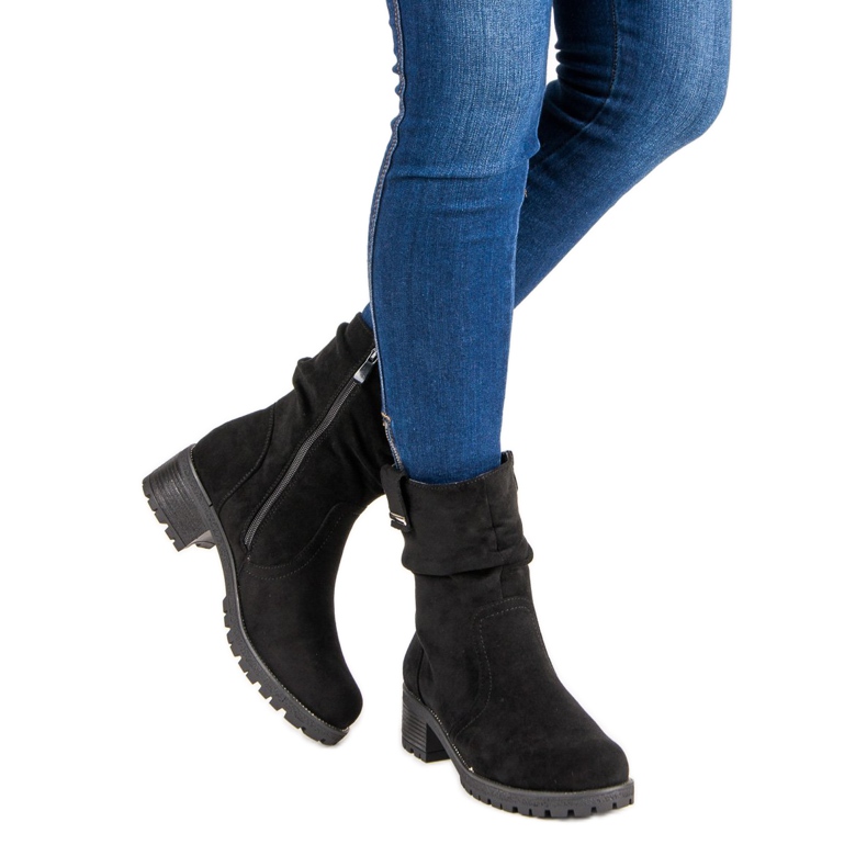 Filippo Wysokie Botki Damskie czarne 2