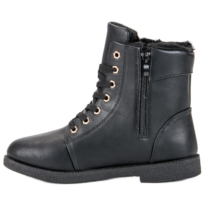 Wiązane Workery czarne 1