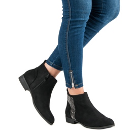 Sergio Todzi Eleganckie Płaskie Botki czarne 2