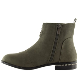 Botki damskie zielone LL6300 Olive 1